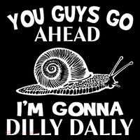 Go Ahead I Am Gonna Dilly Dall Funny Snail Minimalistic Zip Tote Bag