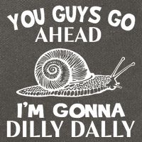 Go Ahead I Am Gonna Dilly Dall Funny Snail Minimalistic Cotton Canvas Backpack
