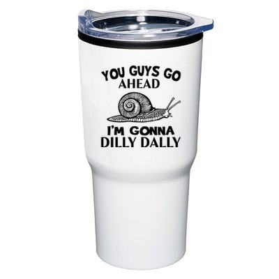 Go Ahead I Am Gonna Dilly Dall Funny Snail Minimalistic Tumbler