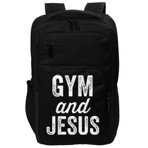 Gym And Jesus Christian Workout Lifting Weights Bodybuilding Impact Tech Backpack