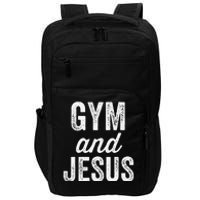 Gym And Jesus Christian Workout Lifting Weights Bodybuilding Impact Tech Backpack