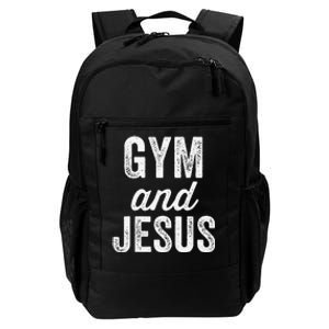 Gym And Jesus Christian Workout Lifting Weights Bodybuilding Daily Commute Backpack