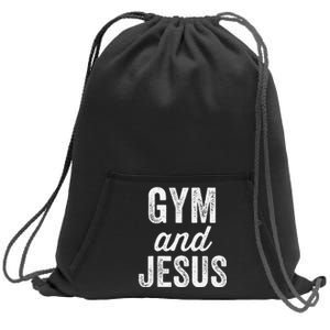 Gym And Jesus Christian Workout Lifting Weights Bodybuilding Sweatshirt Cinch Pack Bag