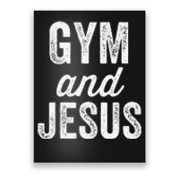 Gym And Jesus Christian Workout Lifting Weights Bodybuilding Poster