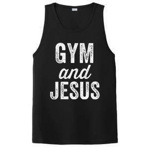 Gym And Jesus Christian Workout Lifting Weights Bodybuilding PosiCharge Competitor Tank