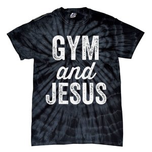 Gym And Jesus Christian Workout Lifting Weights Bodybuilding Tie-Dye T-Shirt