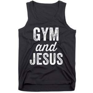 Gym And Jesus Christian Workout Lifting Weights Bodybuilding Tank Top