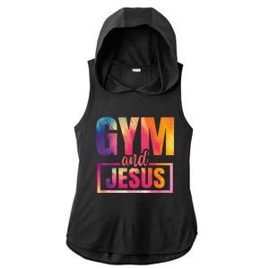 Gym And Jesus Ladies PosiCharge Tri-Blend Wicking Draft Hoodie Tank