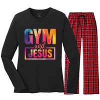 Gym And Jesus Women's Long Sleeve Flannel Pajama Set 