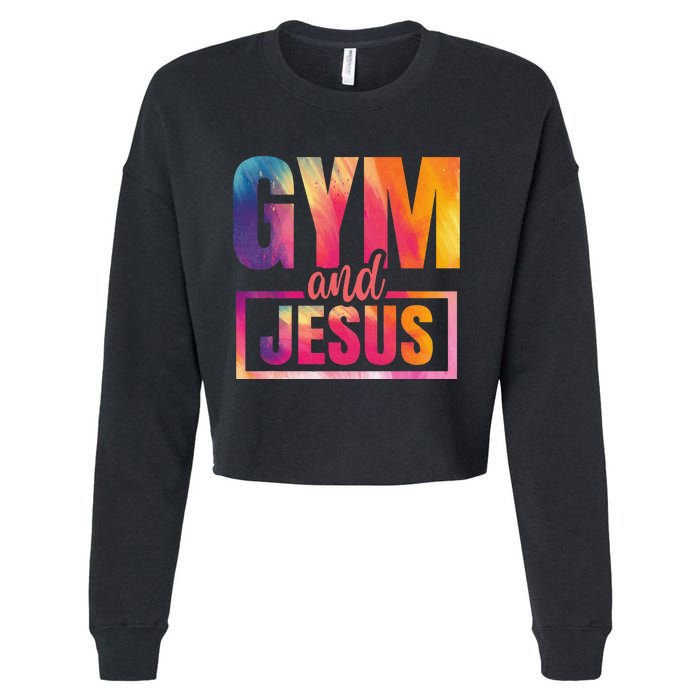 Gym And Jesus Cropped Pullover Crew