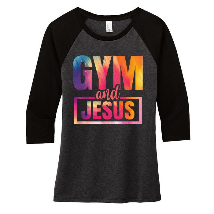 Gym And Jesus Women's Tri-Blend 3/4-Sleeve Raglan Shirt