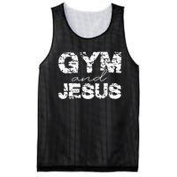 Gym And Jesus Mesh Reversible Basketball Jersey Tank