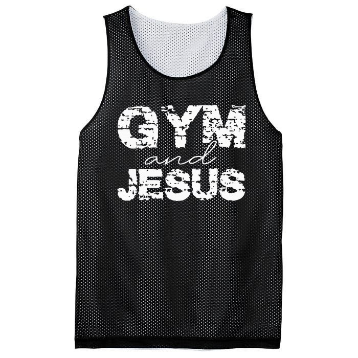 Gym And Jesus Mesh Reversible Basketball Jersey Tank