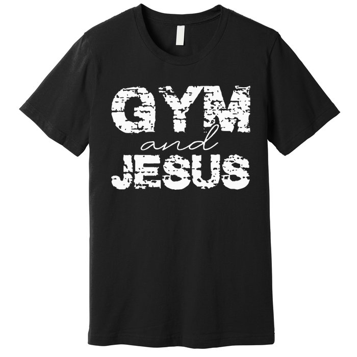 Gym And Jesus Premium T-Shirt