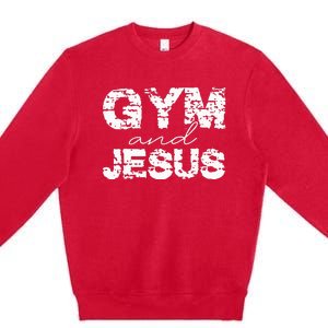 Gym And Jesus Premium Crewneck Sweatshirt