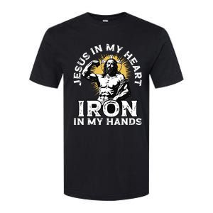 Gym And Jesus Christian Bodybuilder Religious Bodybuilding Softstyle CVC T-Shirt