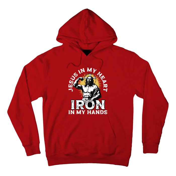 Gym And Jesus Christian Bodybuilder Religious Bodybuilding Hoodie