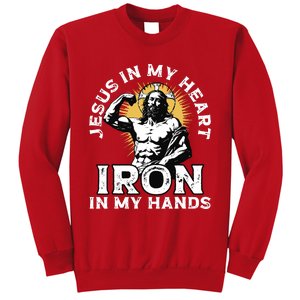 Gym And Jesus Christian Bodybuilder Religious Bodybuilding Sweatshirt