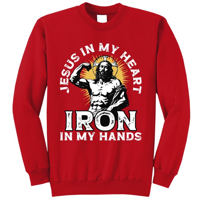 Gym And Jesus Christian Bodybuilder Religious Bodybuilding Sweatshirt