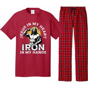 Gym And Jesus Christian Bodybuilder Religious Bodybuilding Pajama Set