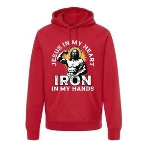 Gym And Jesus Christian Bodybuilder Religious Bodybuilding Premium Hoodie