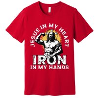 Gym And Jesus Christian Bodybuilder Religious Bodybuilding Premium T-Shirt