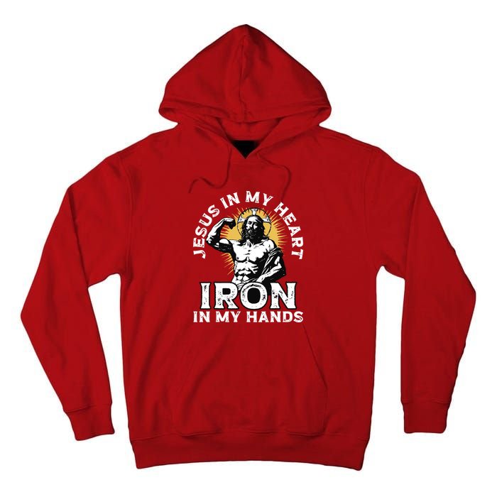 Gym And Jesus Christian Bodybuilder Religious Bodybuilding Tall Hoodie