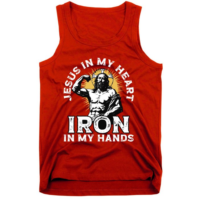 Gym And Jesus Christian Bodybuilder Religious Bodybuilding Tank Top