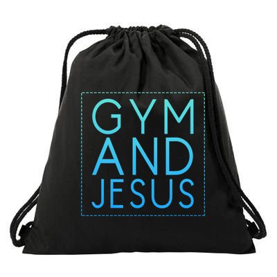 Gym And Jesus Christian Weightlifting Gym Drawstring Bag