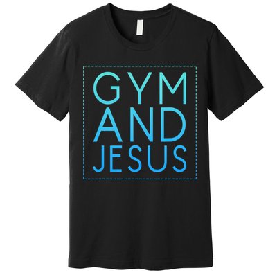 Gym And Jesus Christian Weightlifting Gym Premium T-Shirt