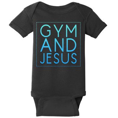 Gym And Jesus Christian Weightlifting Gym Baby Bodysuit