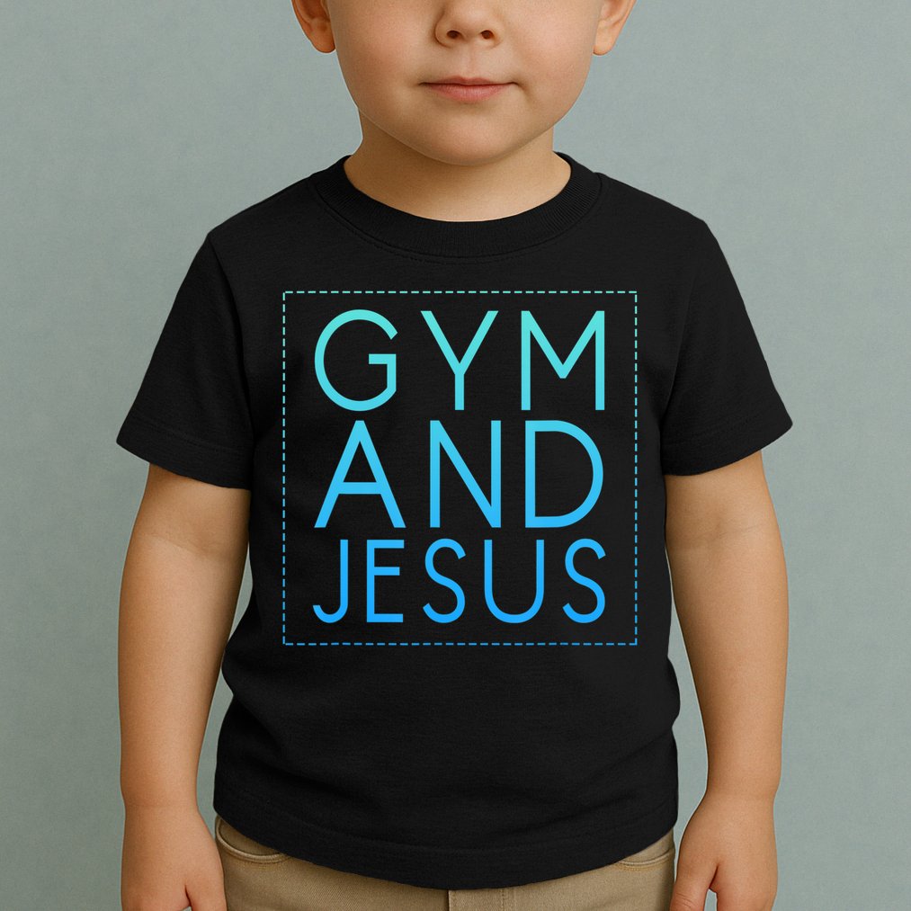 Gym And Jesus Christian Weightlifting Gym Toddler T-Shirt