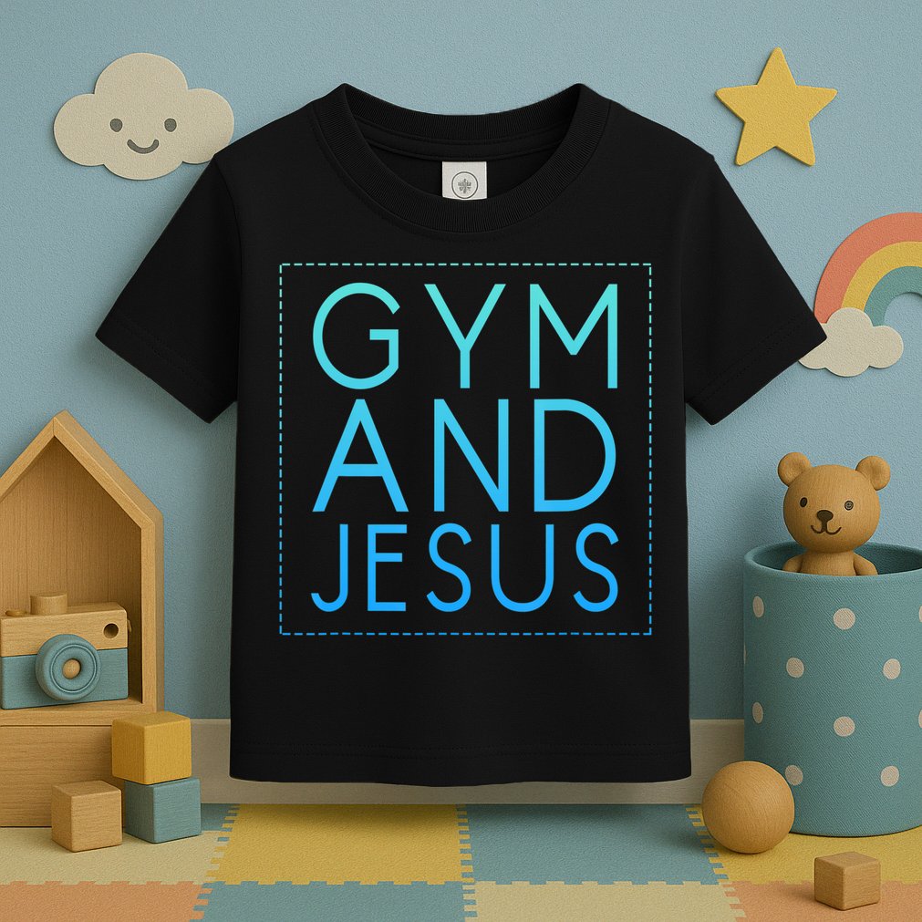 Gym And Jesus Christian Weightlifting Gym Toddler T-Shirt