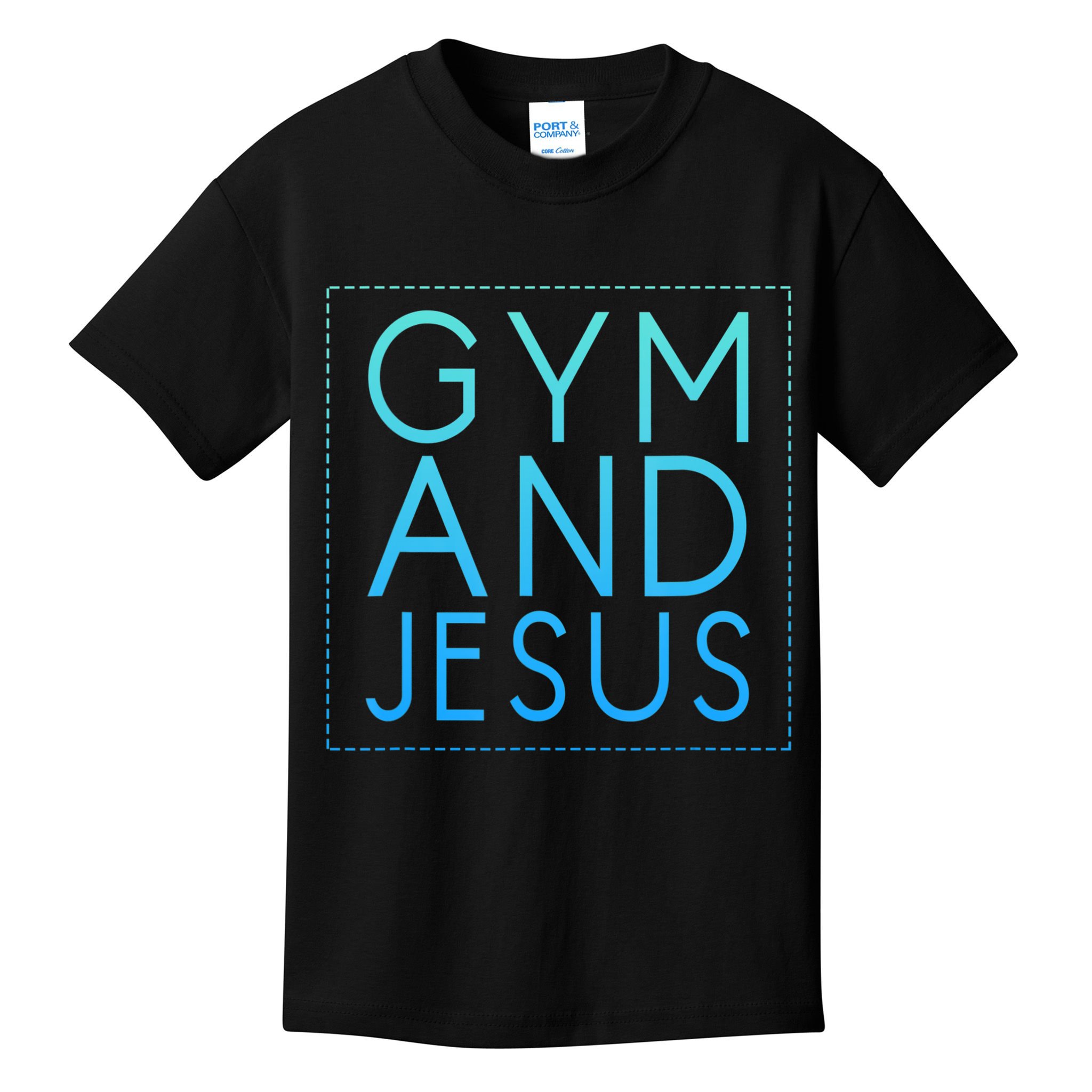 Gym And Jesus Christian Weightlifting Gym Kids T-Shirt