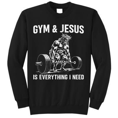 Gym And Jesus Christian Weight Lifting Sweatshirt