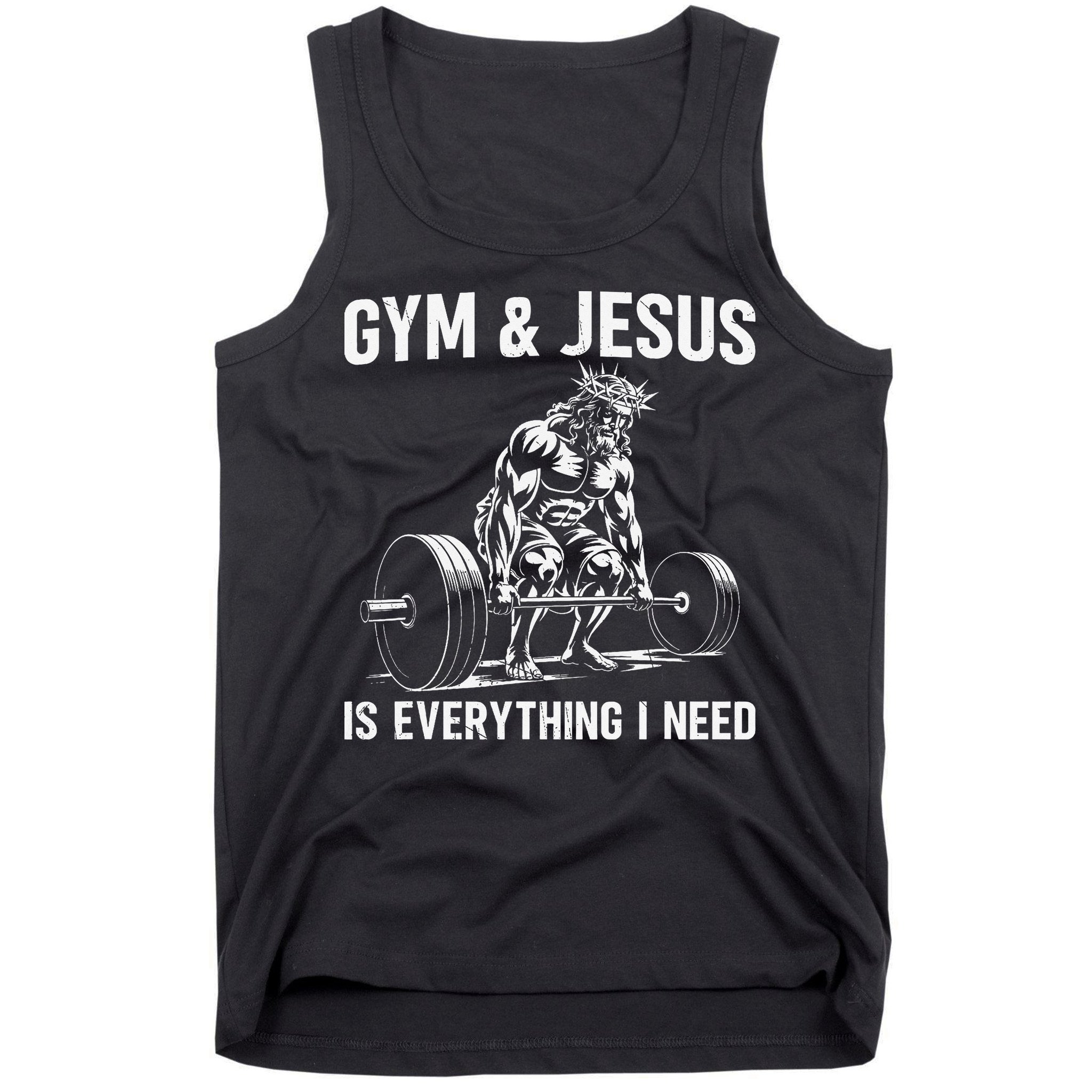 Gym And Jesus Christian Weight Lifting Tank Top