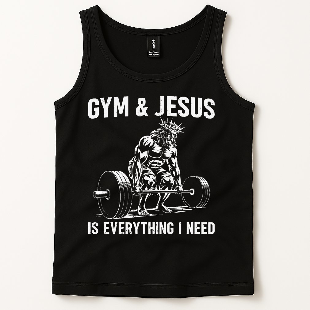 Gym And Jesus Christian Weight Lifting Tank Top