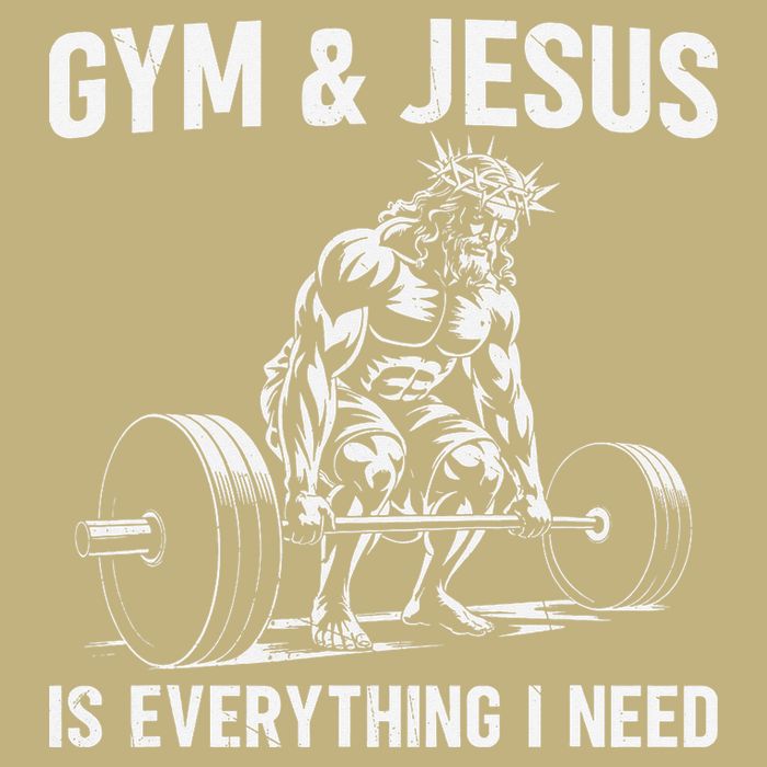 Gym And Jesus Christian Weight Lifting Cooling Performance Crew T-Shirt