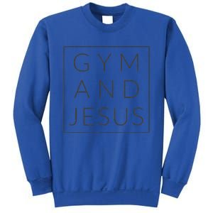 Gym And Jesus Christian Workout Fun Modern Fitness Sweatshirt