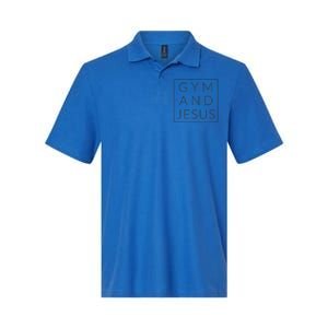 Gym And Jesus Christian Workout Fun Modern Fitness Softstyle Adult Sport Polo