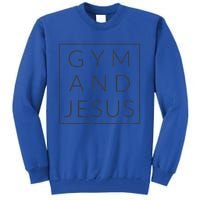 Gym And Jesus Christian Workout Fun Modern Fitness Tall Sweatshirt