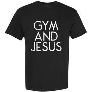 Gym And Jesus Christian Workout Fitness Exercise Women Garment-Dyed Heavyweight T-Shirt