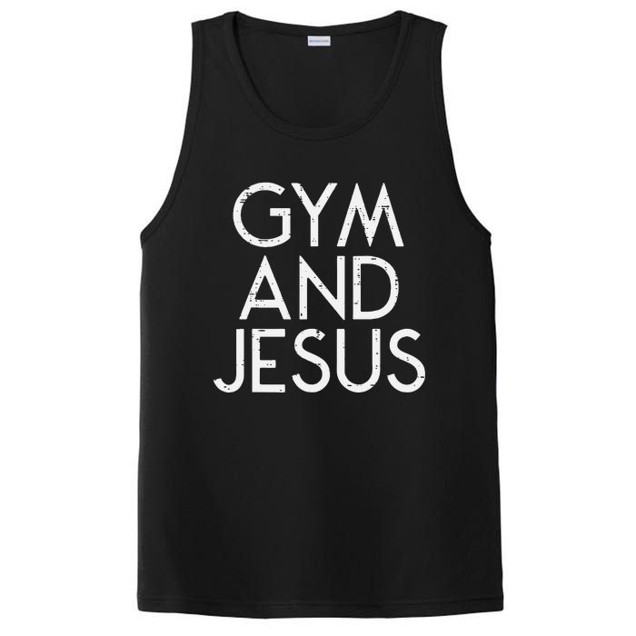 Gym And Jesus Christian Workout Fitness Exercise Women PosiCharge Competitor Tank