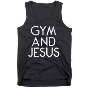 Gym And Jesus Christian Workout Fitness Exercise Women Tank Top