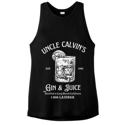 Gin And Juice Est 1994 Distilled In Long Beach California Ladies PosiCharge Tri-Blend Wicking Tank