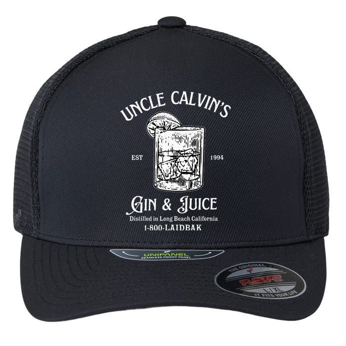 Gin And Juice Est 1994 Distilled In Long Beach California Flexfit Unipanel Trucker Cap