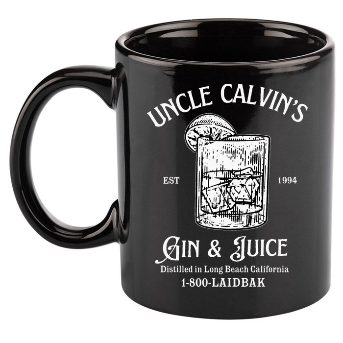 Gin And Juice Est 1994 Distilled In Long Beach California 11oz C Handle Ceramic Mug