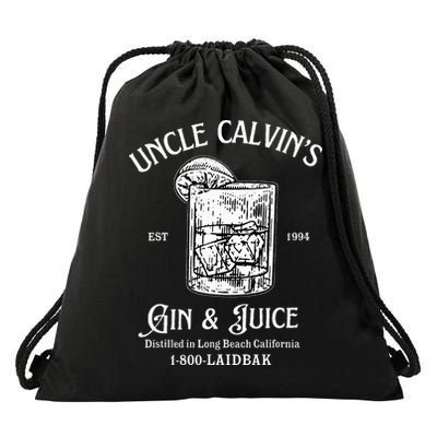 Gin And Juice Est 1994 Distilled In Long Beach California Drawstring Bag