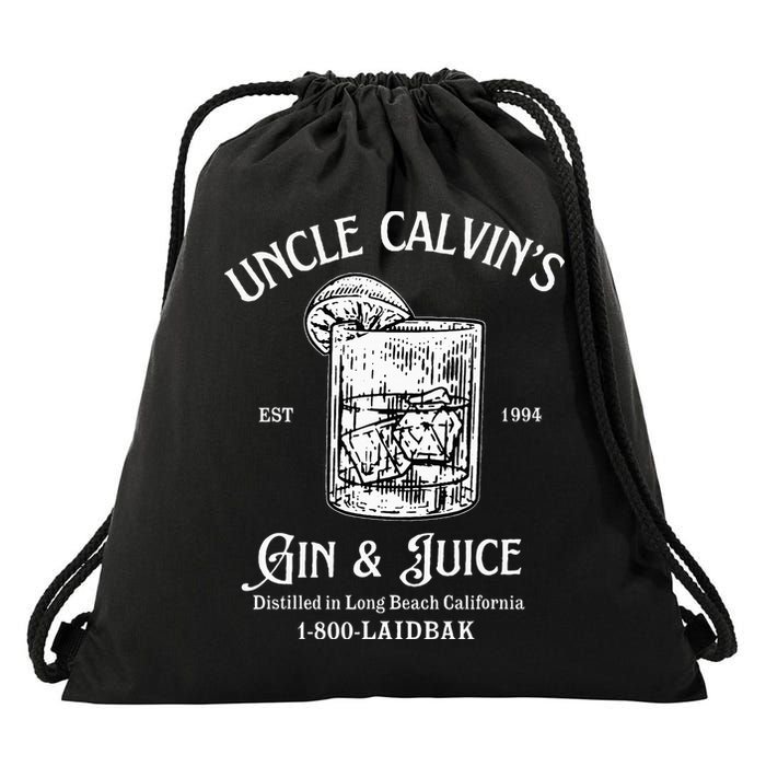 Gin And Juice Est 1994 Distilled In Long Beach California Drawstring Bag