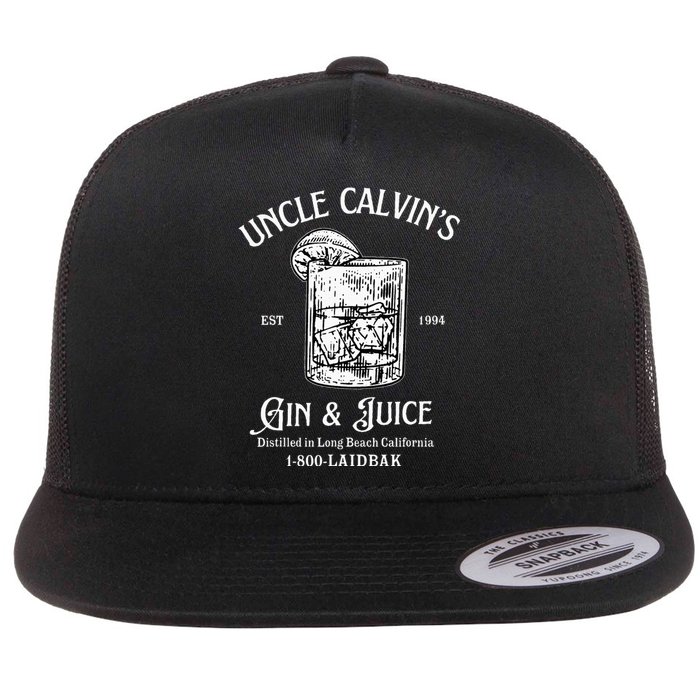 Gin And Juice Est 1994 Distilled In Long Beach California Flat Bill Trucker Hat